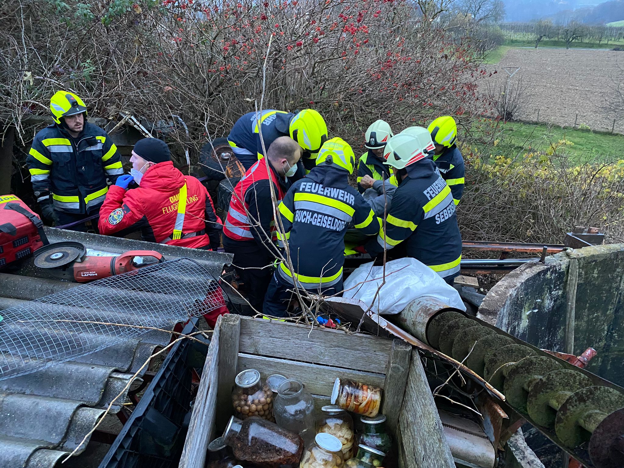 Rettung einer eingeklemmten Person