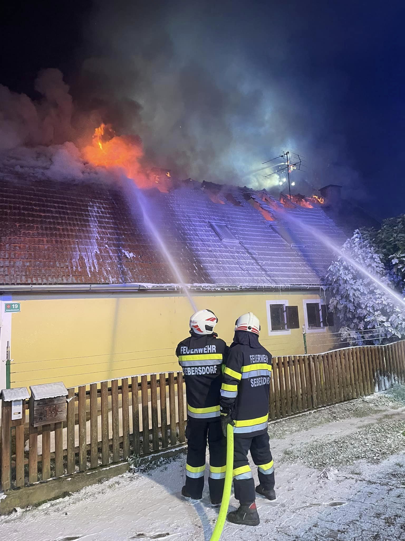 Großbrand in Einfamilienhaus