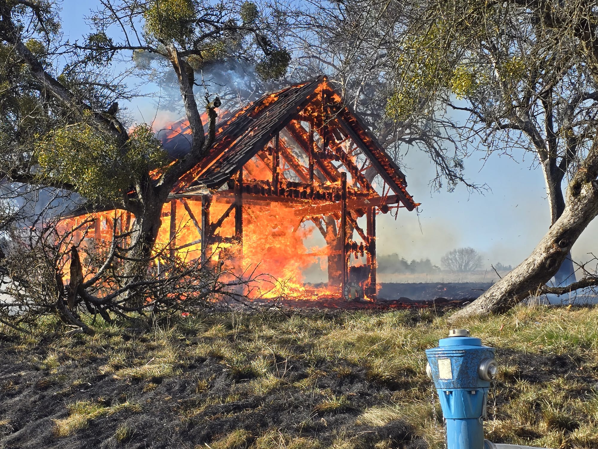 Hüttenbrand in Geiseldorf